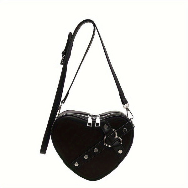 Nina | Sac à bandoulière en forme de cœur de couleur unie