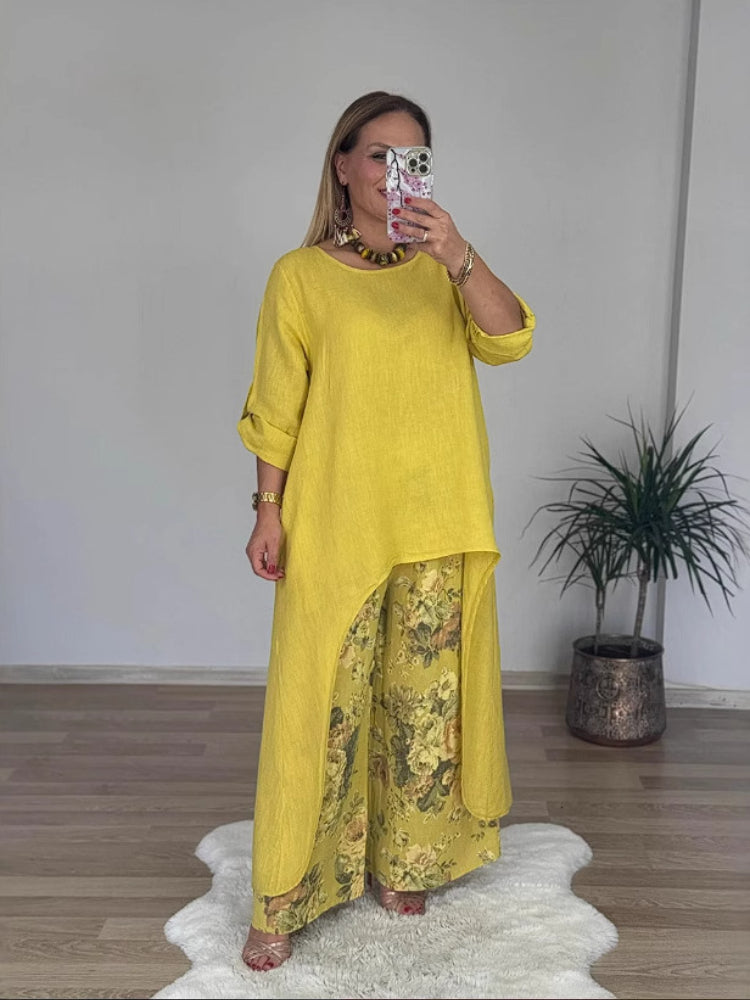 Chara™ | Ensemble composé d'un haut à manches longues et d'un pantalon imprimé