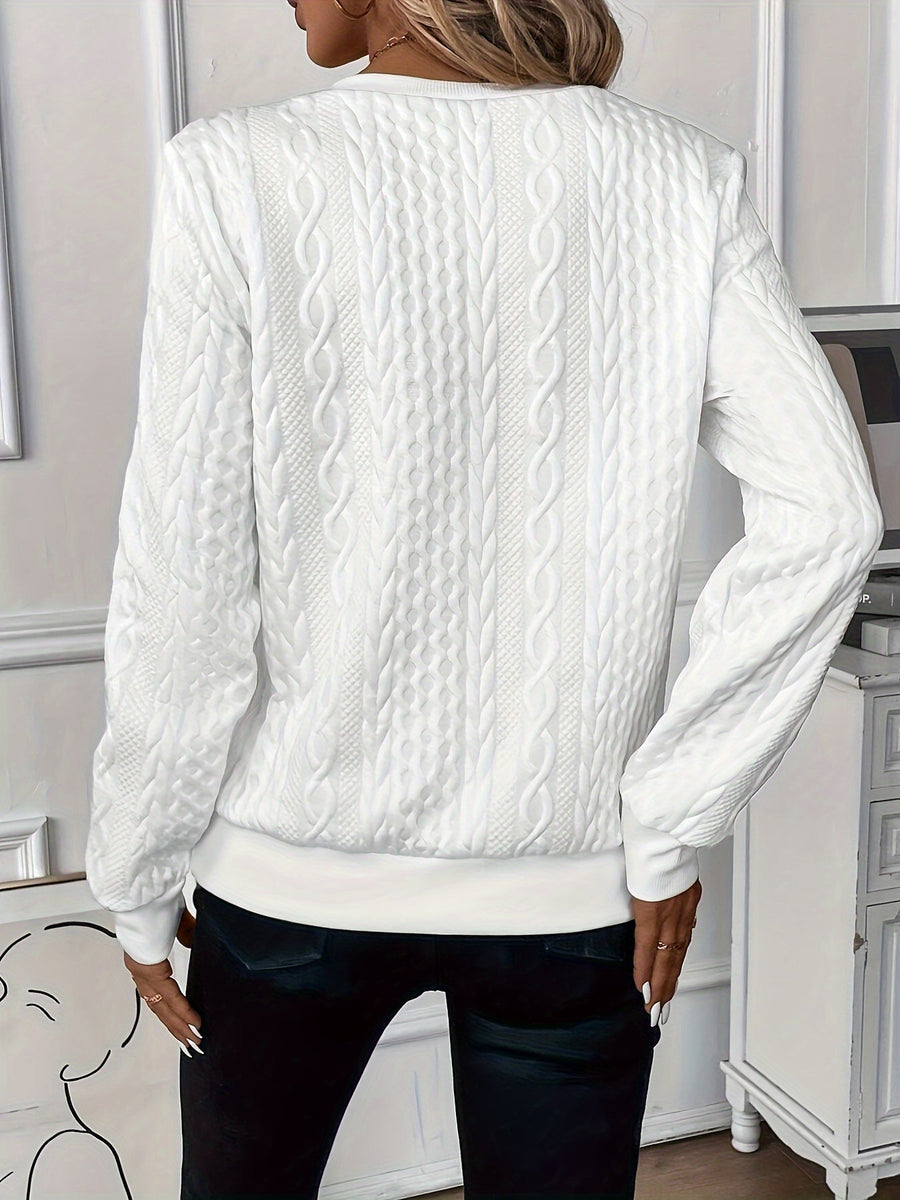 Sweat Col Zippé Demi-Ouvert Coupe Ample