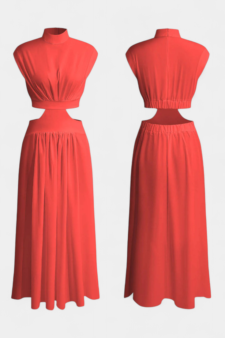 Jocelyn Ensemble long minimaliste avec encolure haute et ouverture latérale