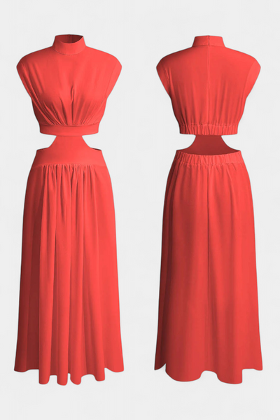 Jocelyn Ensemble long minimaliste avec encolure haute et ouverture latérale
