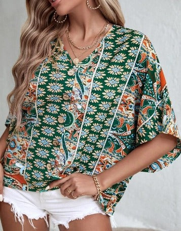 Joy | Blouse à fleurs Boho Chic Trendy Summer Style