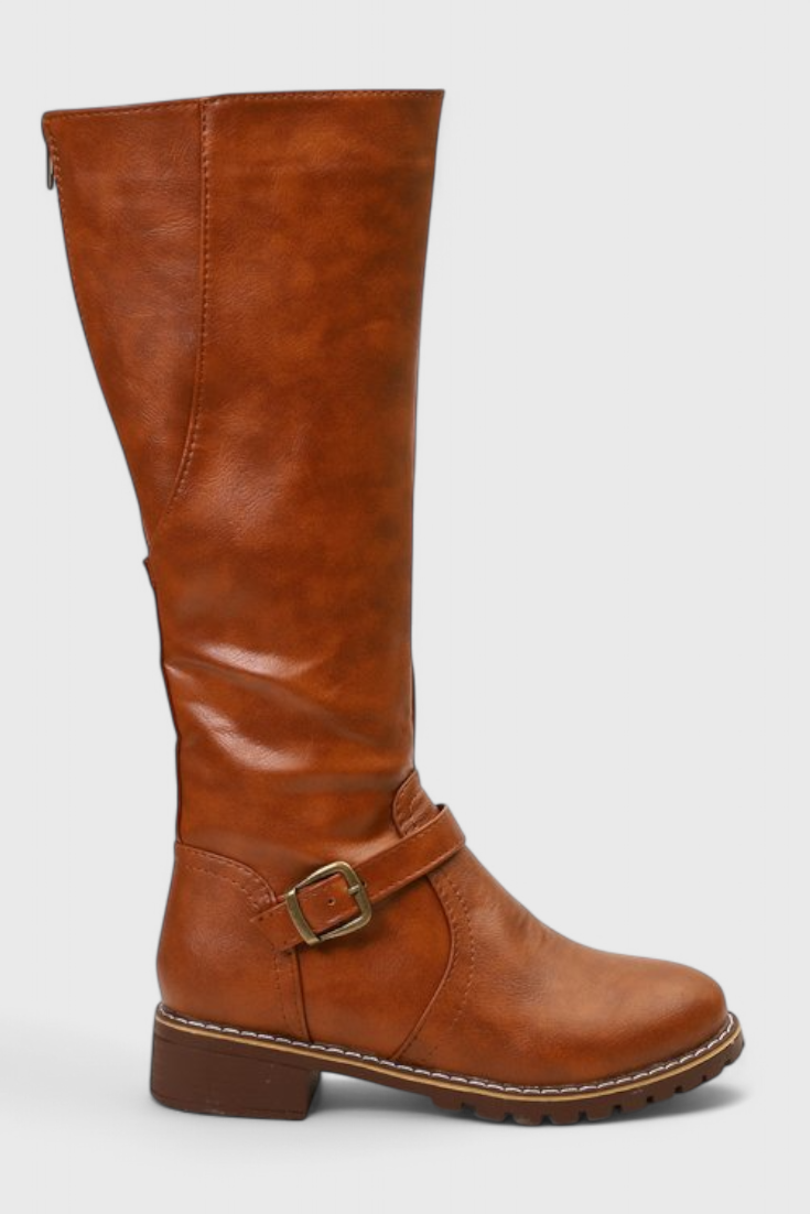 Botas Altas com Fivela Elegante