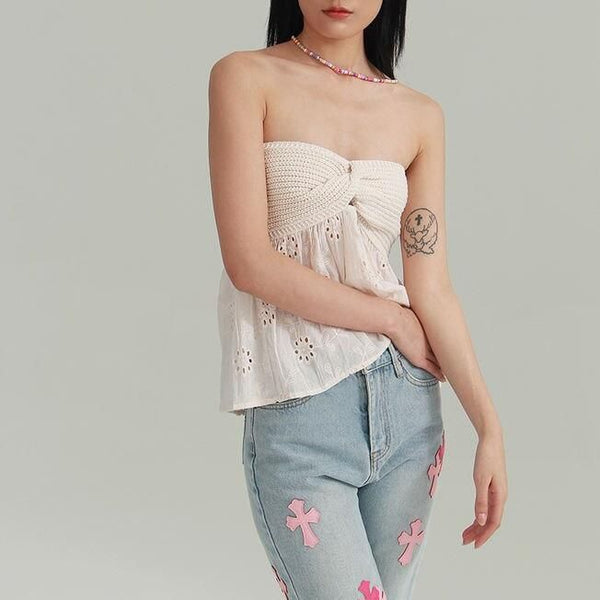 Kaina - Débardeur d'été chic sans manches et croisé pour femmes