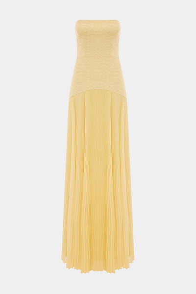 Deia Robe longue en maille à manches évasées