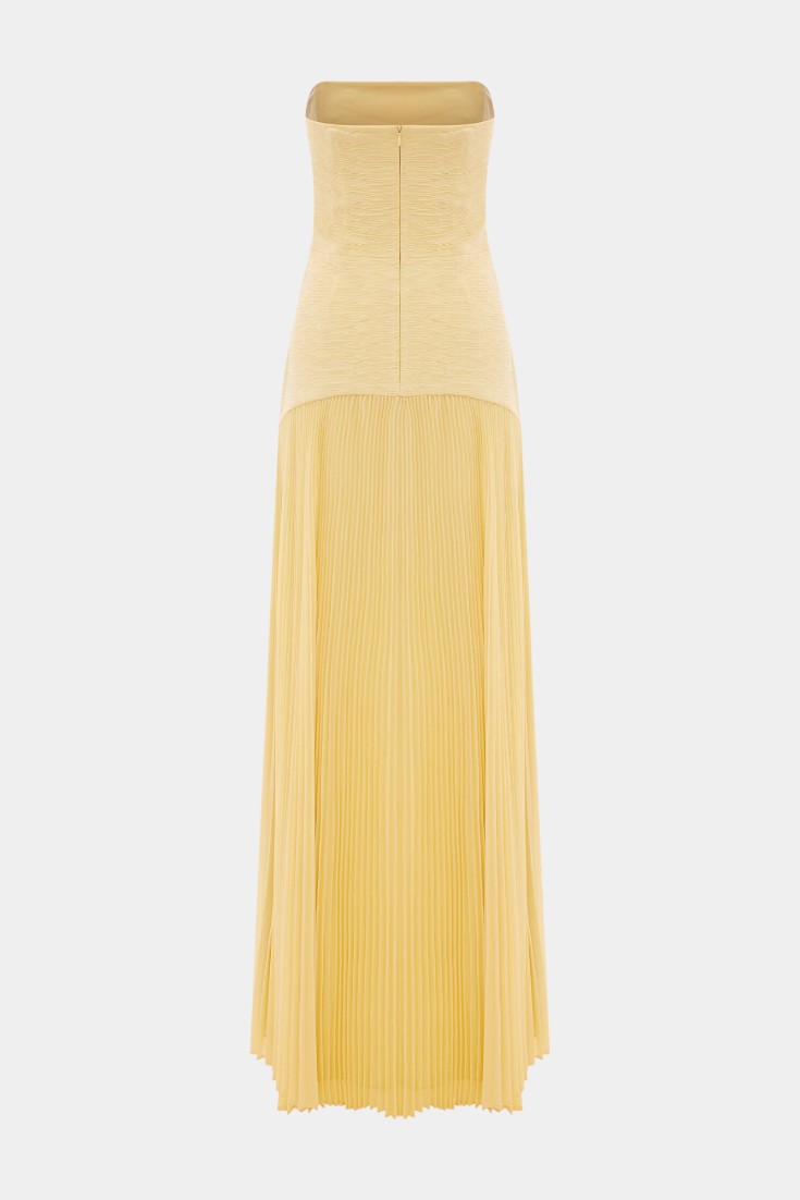 Deia Robe longue en maille à manches évasées