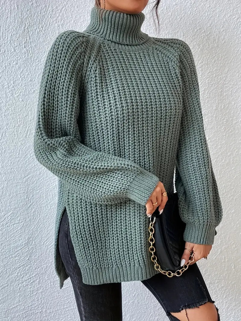 Pull Col Roulé Élégant et Chaud