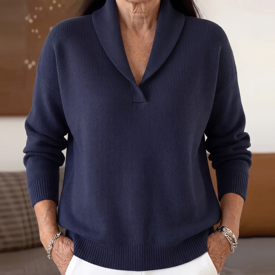 Pull Col V Ample Coupe Décontractée