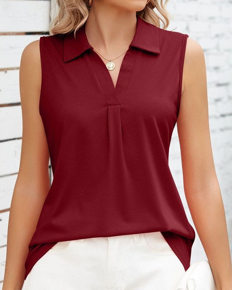 Carrie - Chemisier léger sans manches pour un look soigné