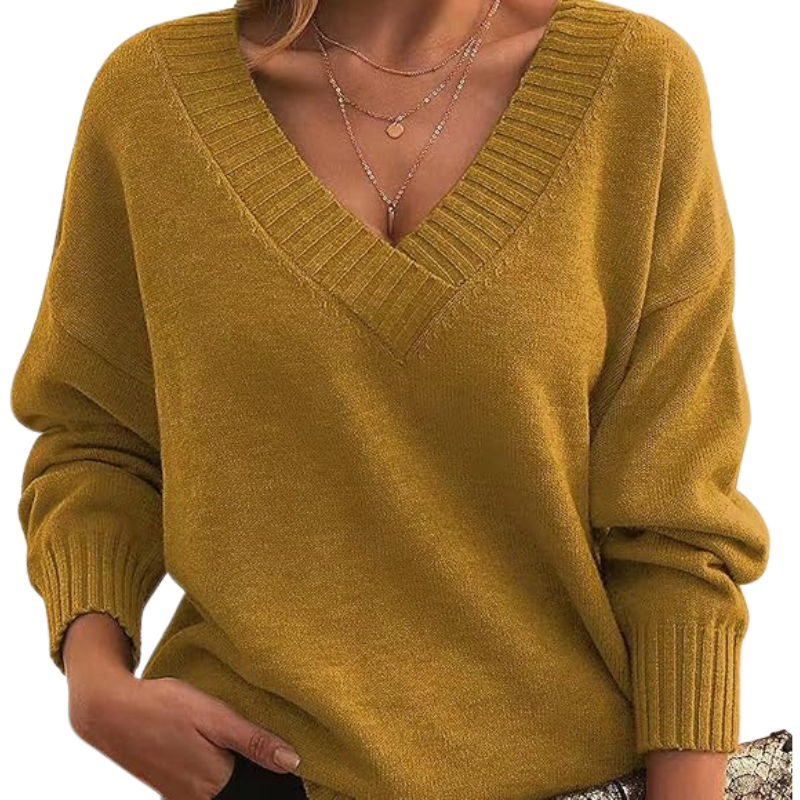Pull Col V Léger Coupe Décontractée