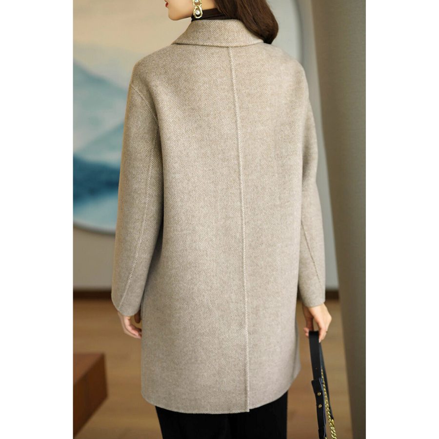 Manteau Mi-Long Croisé Cintré Élégant