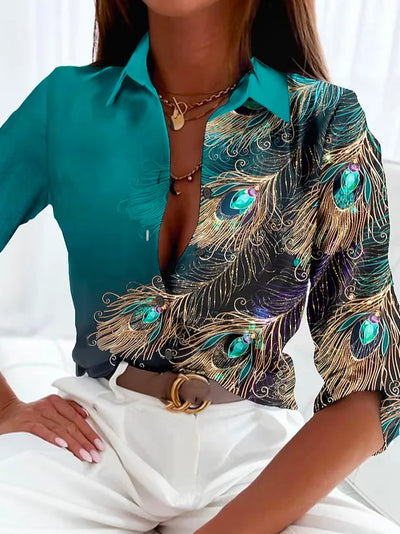 Blouse à plumes pour femmes