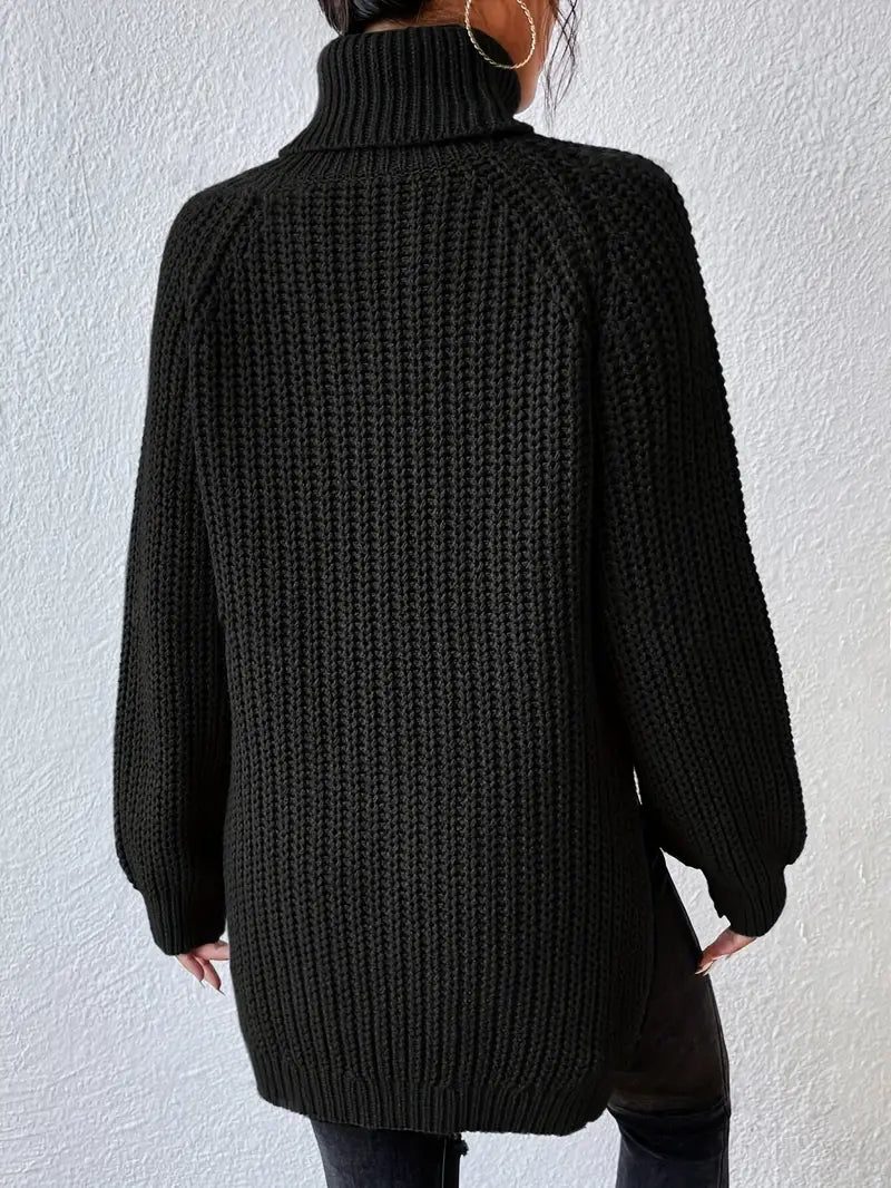 Pull Col Roulé Élégant et Chaud