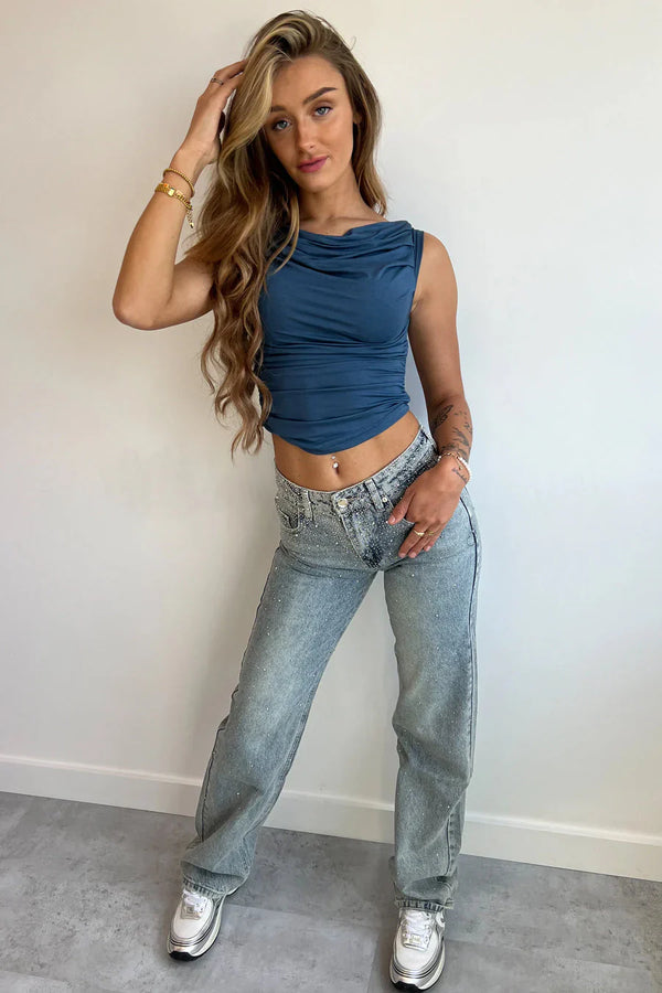 Luna™ – Le Jean Pailleté qui Fait Briller Votre Style ✨