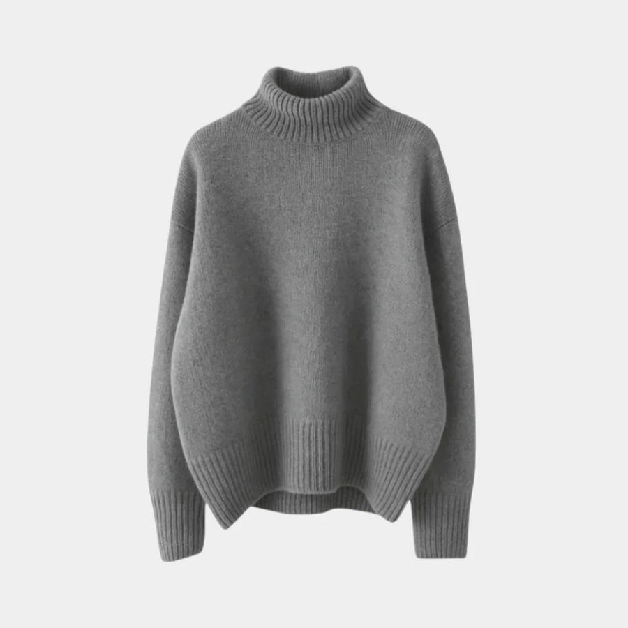Pull Col Roulé Ample Coupe Décontractée