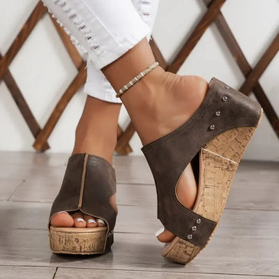 Barbara® | Sandales à plateforme en cuir