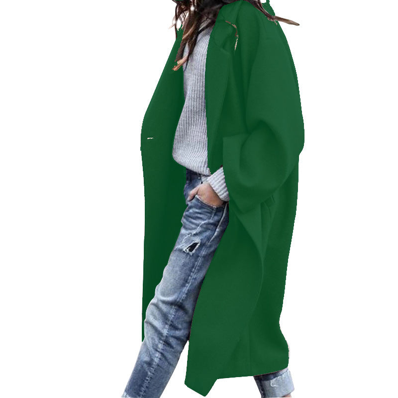 Manteau Long Oversize à Revers
