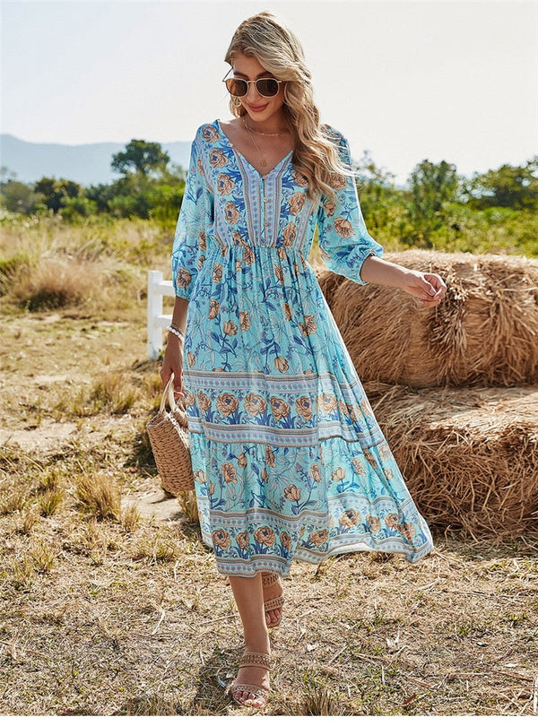 Robe Bohème Fluide - Élégance Aérienne et Intemporelle