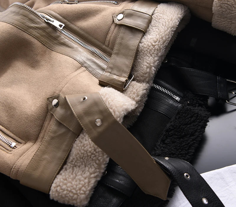 Manteau d'hiver en daim Olivia - Chaud et élégant