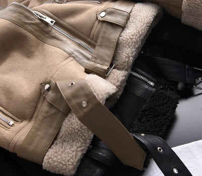 Manteau d'hiver en daim Olivia - Chaud et élégant