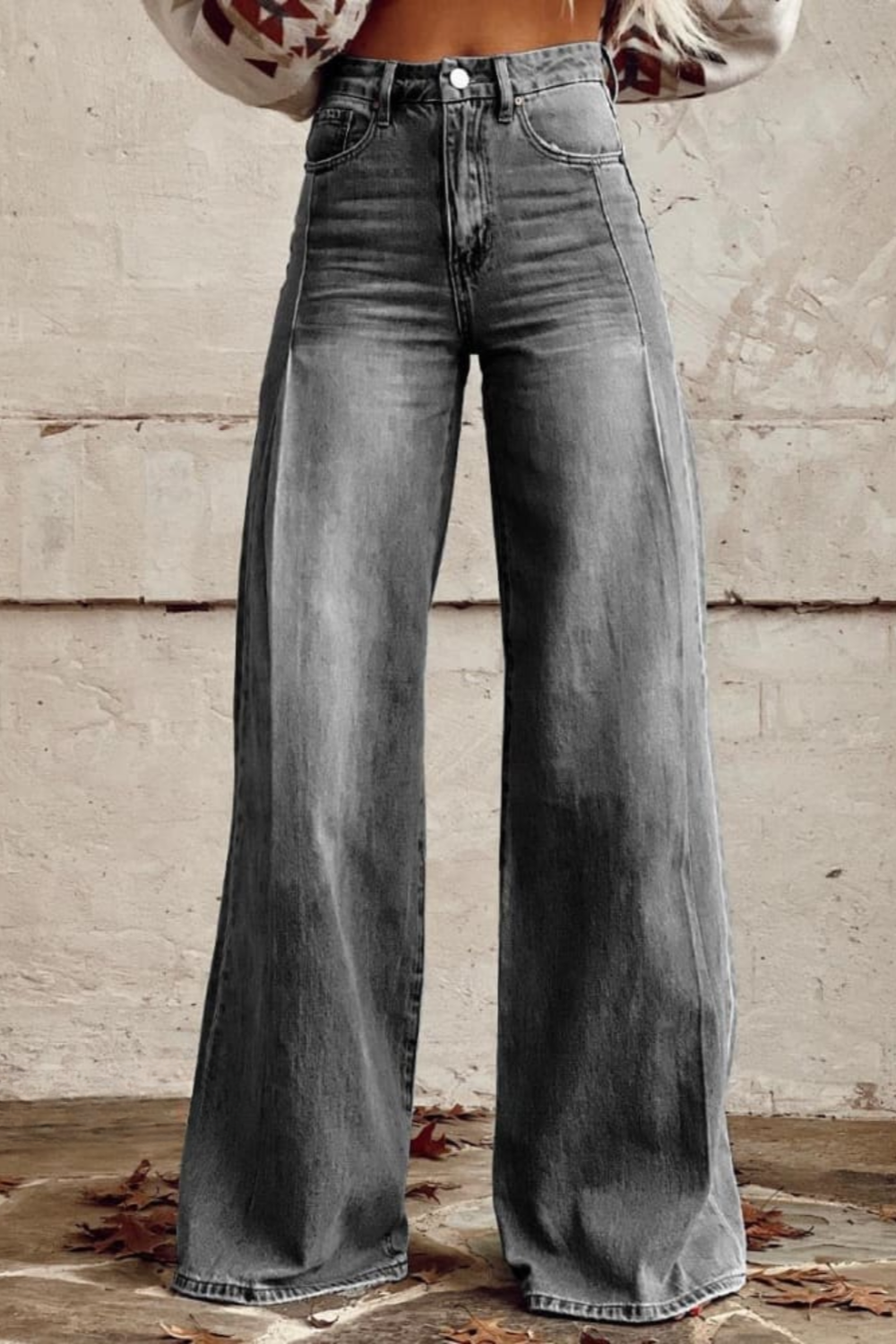 Mailin - Pantalon Imprimé à Jambe Large Et Evasée