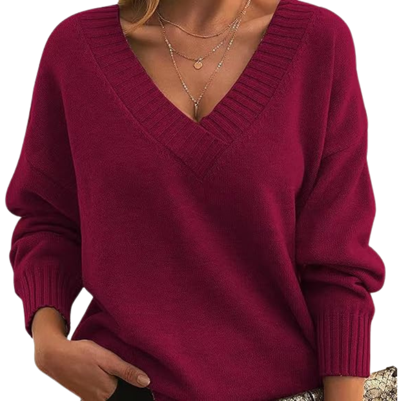 Pull Col V Léger Coupe Décontractée