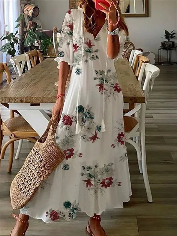 Robe Maxi Fluide Été - Coupe Élégante et Confortable