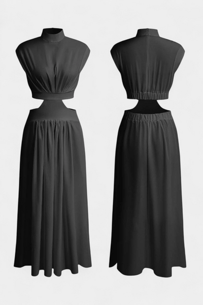 Jocelyn Ensemble long minimaliste avec encolure haute et ouverture latérale
