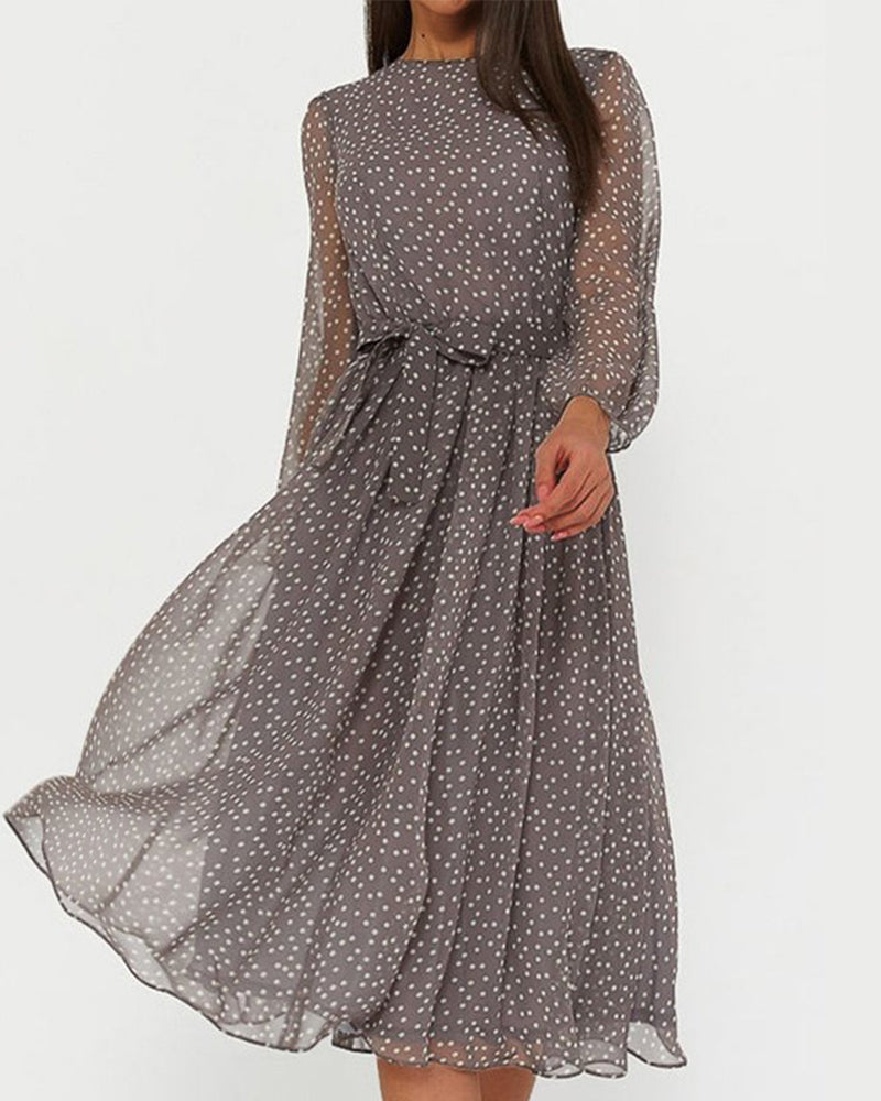 Isabelle | Robe élégante à pois – Esteé Paris