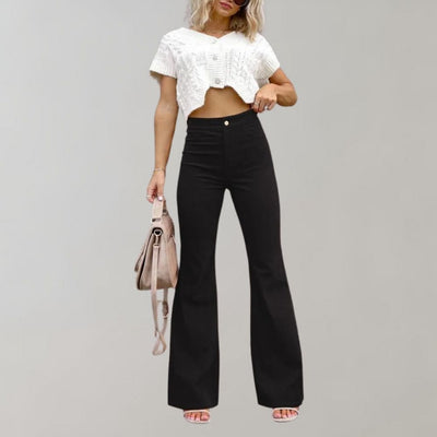 Abel - Pantaloons en velours côtelé évasé chic pour un look à la pointe de la mode