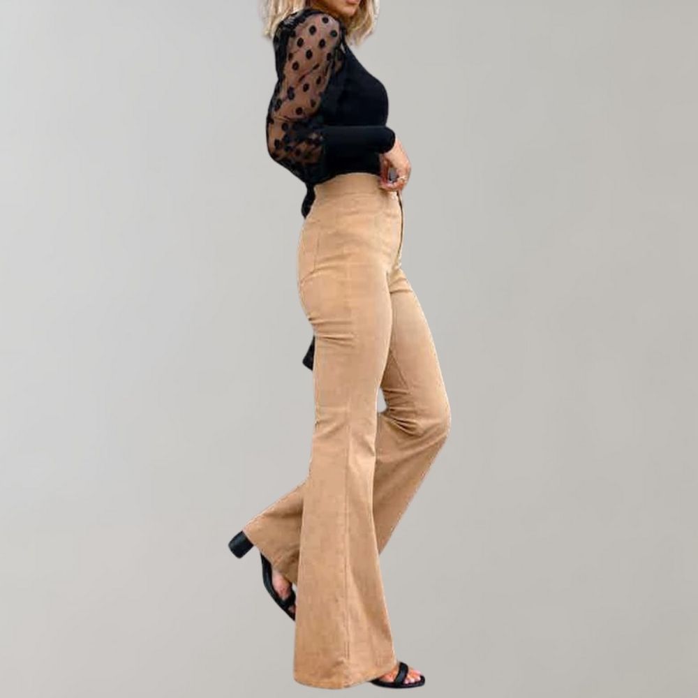 Abel - Pantaloons en velours côtelé évasé chic pour un look à la pointe de la mode