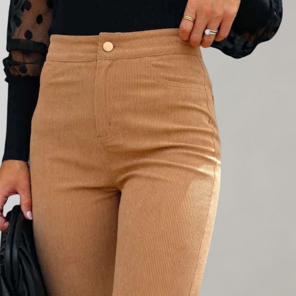 Abel - Pantaloons en velours côtelé évasé chic pour un look à la pointe de la mode