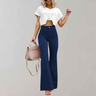 Abel - Pantaloons en velours côtelé évasé chic pour un look à la pointe de la mode