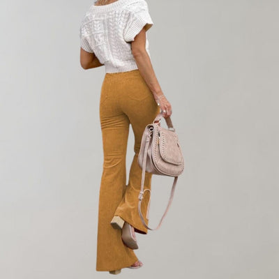 Abel - Pantaloons en velours côtelé évasé chic pour un look à la pointe de la mode