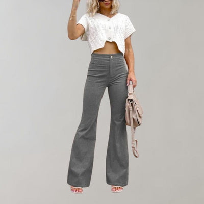 Abel - Pantaloons en velours côtelé évasé chic pour un look à la pointe de la mode