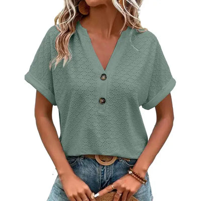 Top col V pour femme