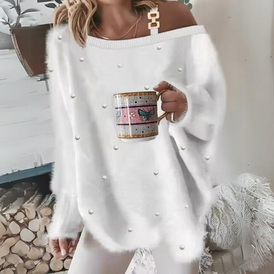 Madeline® – Pull Décontracté avec Chaînes et Perles