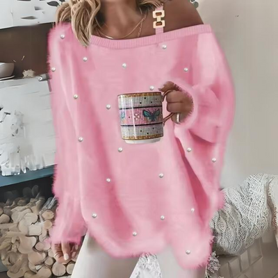 Madeline® – Pull Décontracté avec Chaînes et Perles