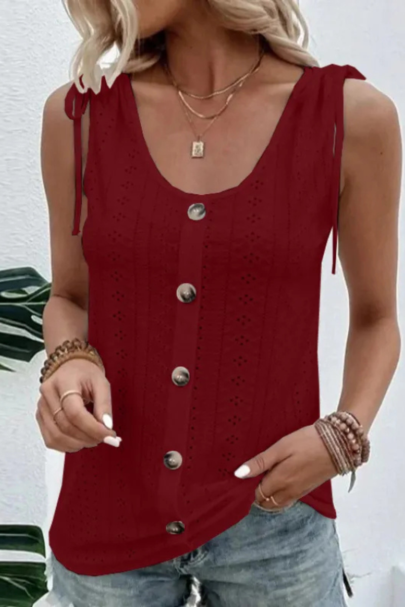 Araminta | Tops décontractés à épaules avec nœud papillon