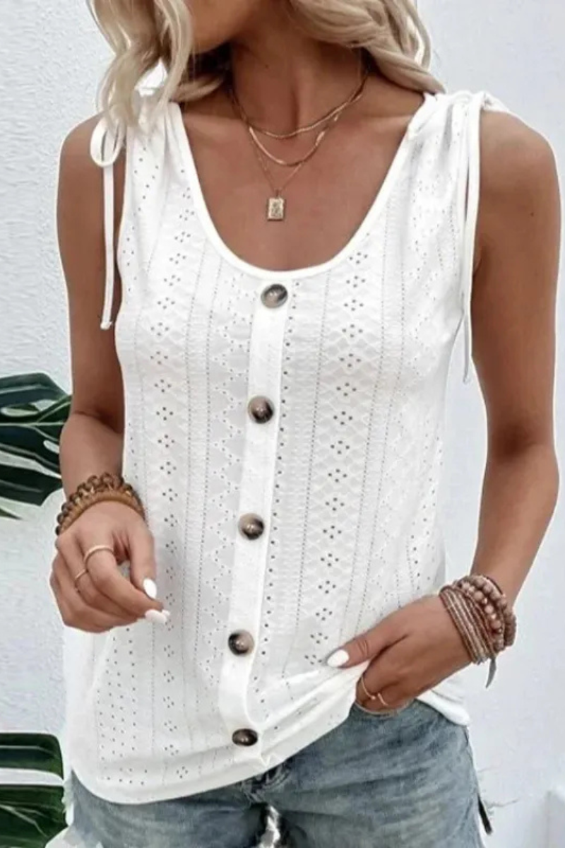 Araminta | Tops décontractés à épaules avec nœud papillon