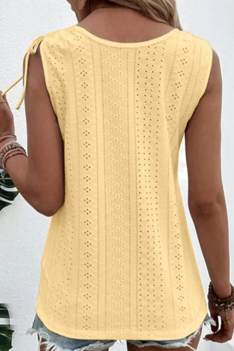 Araminta | Tops décontractés à épaules avec nœud papillon