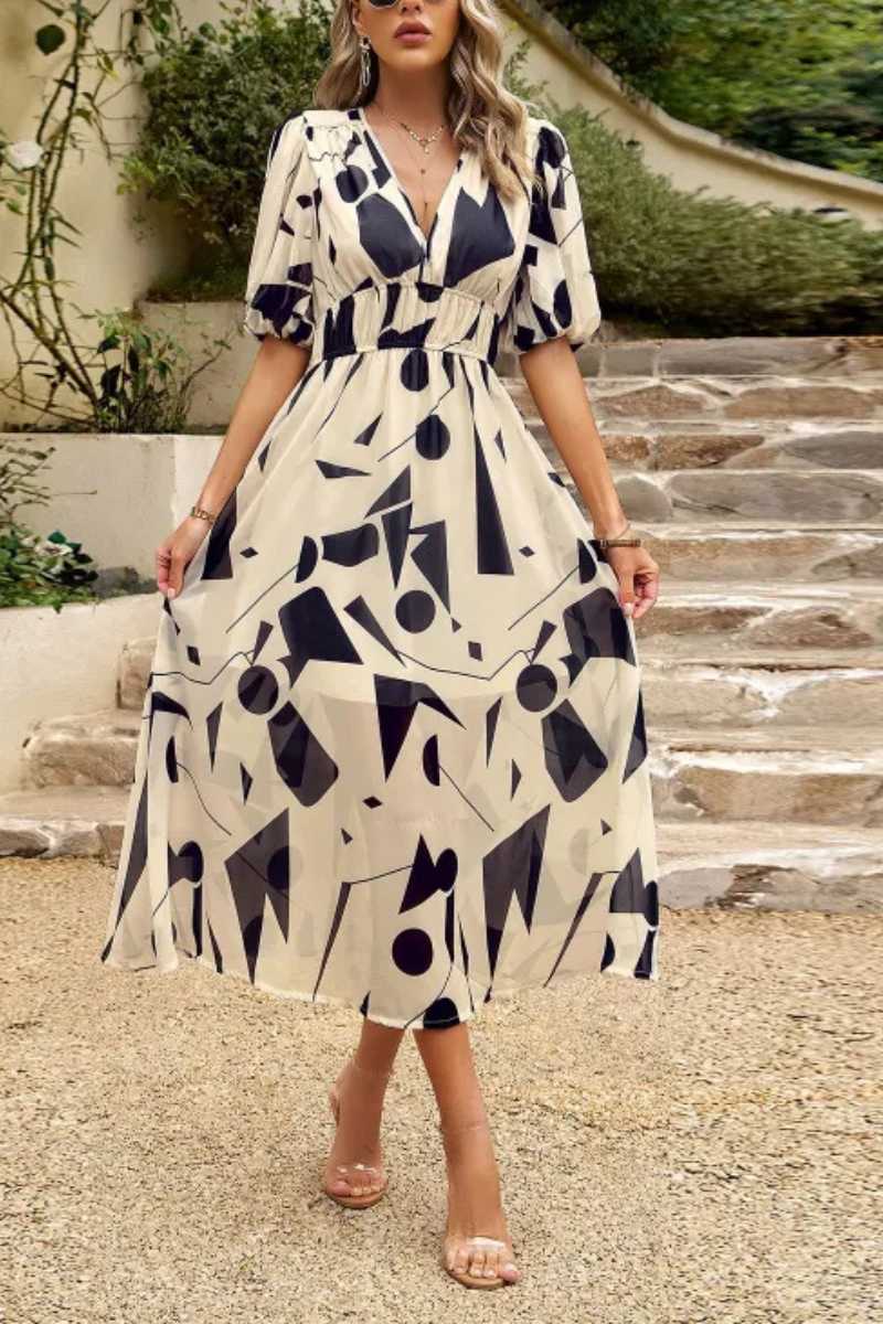 Auria | Robe à col en V Summer Temperament