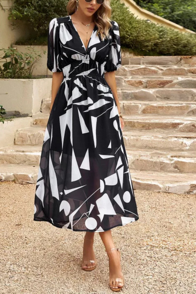 Auria | Robe à col en V Summer Temperament