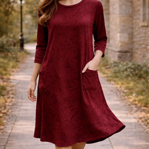 Robe d'Hiver Élégante Leah avec Poches