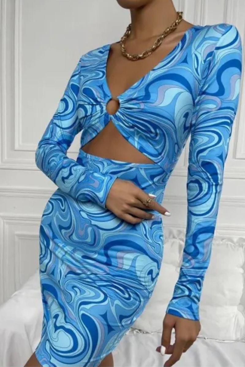 Aven | Robe décontractée ajustée et évasée