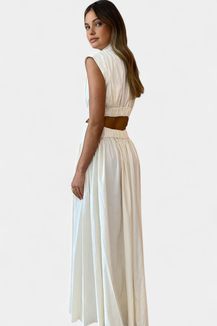 Jocelyn Ensemble long minimaliste avec encolure haute et ouverture latérale