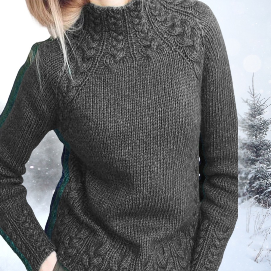 Pull col roulé — détail des finitions raffinées