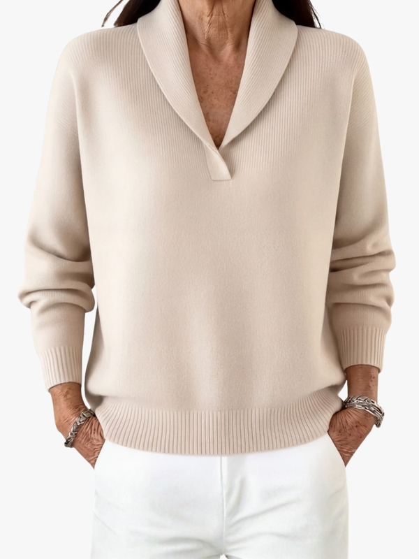 Pull Col V Ample Coupe Décontractée