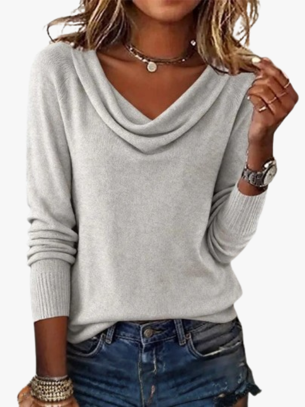 Pull Col Détendu Coupe Droite