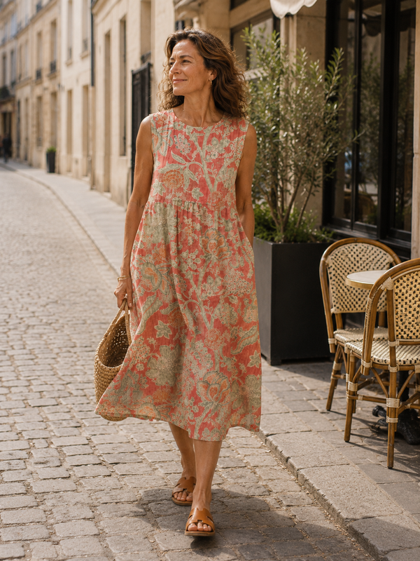 Vestido Midi Floral Elegante - Colección de Verano